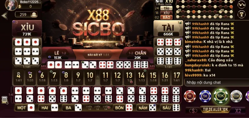 Review of the Bin88 Tai Xiu game lobby Beautiful bets, easy to catch, should you bet
